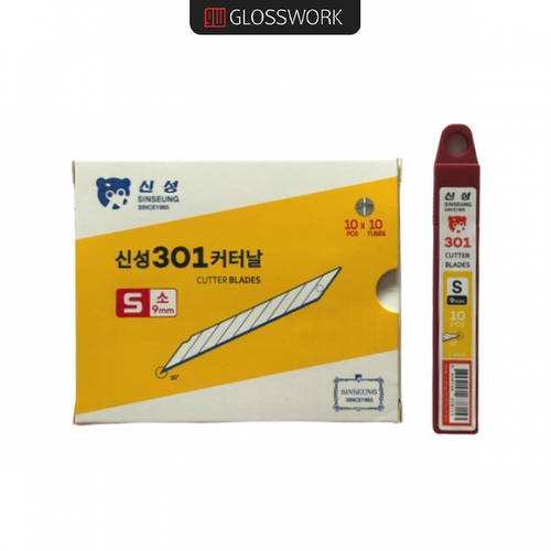 Glosswork Сменные металлические лезвия для ножа, угол заточки 30 гр, длина 86 мм. 10 штук.