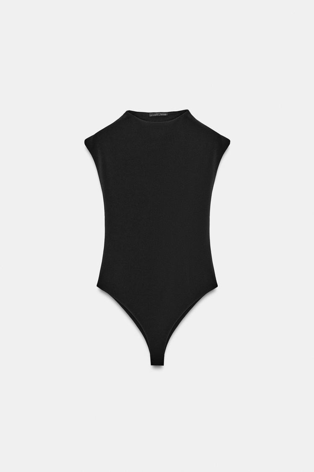 ZARA ФУТБОЛКА С ДЛИННЫМИ РУКАВАМИ И ЗАКЛЕПКАМИ, ЧЕРНЫЙ