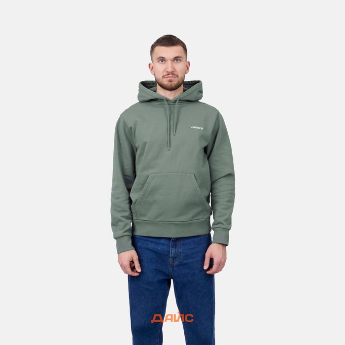 Толстовка мужская Carhartt WIP Script Embroidery Hooded  артикул:I033658_park - купить в магазине Дайс