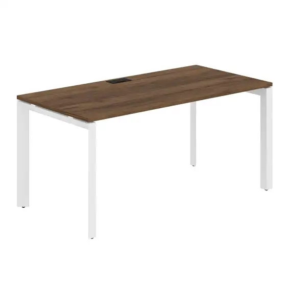 PR.209.DM.P59.WH / Стол 1600х800х750 / профиль: 59х59 белый; столешница: дуб модена
