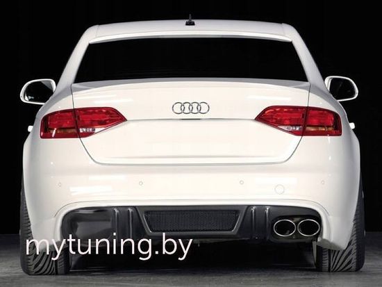 Диффузор заднего бампера V.1 для Audi A4 B8 2007-2012 Sedan Avant