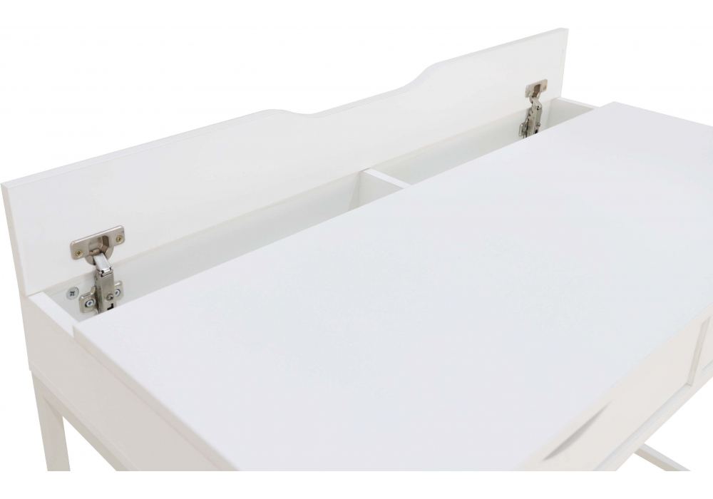 Компьютерный стол Woodville Дейл белый шелк, ножки белые