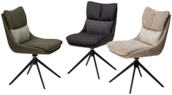 Стул LEROY 360 град. поворот Серый Maison 99# / OTE COBBLE 457 / черный каркас, ®DISAUR