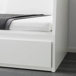 Кушетка с 2 ящиками, 2 матраса - IKEA FLEKKE/ÅGOTNES/AGOTNES, 200х80 см, белый, ФЛЕККЕ/ОГОТНЕС ИКЕА