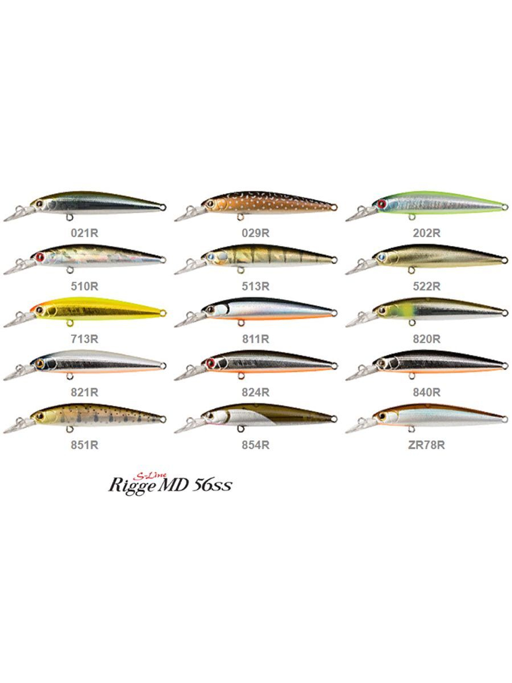 Воблер для рыбалки ZIPBAITS Rigge MD 56SS 56мм, 3.5гр., заглубление 0.3-0.8м., цвет 522R, медленно-тонущий