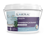 ЛАКРА  Эмаль акриловая универсальная  Белая полуглянцевая 2,4кг (LAKRA)