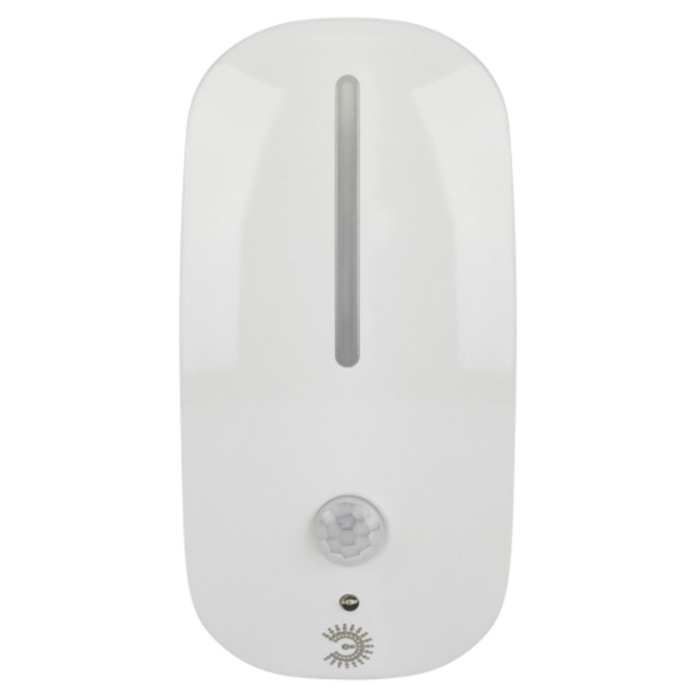 Ночник - светильник светодиодный ЭРА NN-621-LS-MS-W в розетку с датчиком освещенности и датчиком движения белый | Ночники