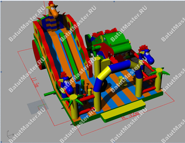 Индивидуальный пошив батута «Три дракона» с изменением высоты и ширины Индивидуальный пошив батута «Три дракона» с изменением высоты и ширины