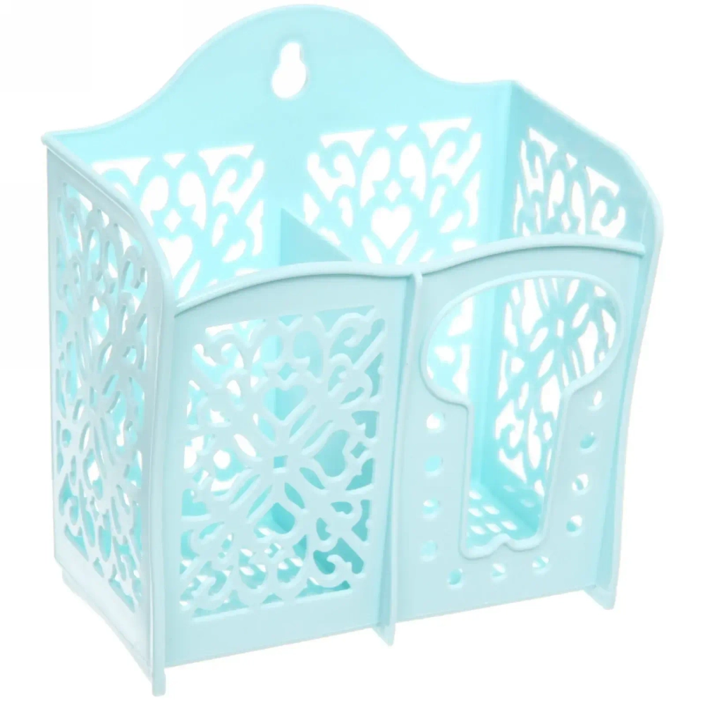 Подставка для столовых приборов «Ажур»13*7,5*14,5см пластиковая, 2 секции