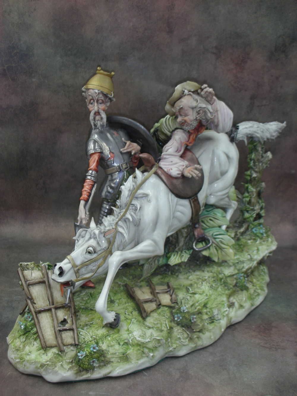 Статуэтка. Фарфор. Дон Кихот и Санчо Панса. Capodimonte. Италия