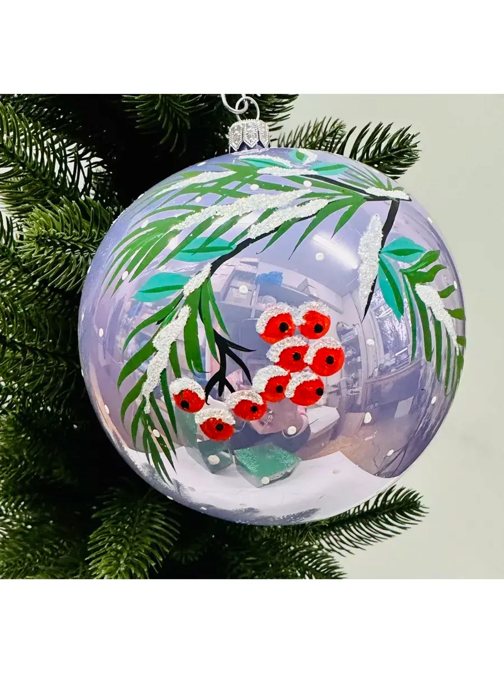 Елочный шар из стекла 115мм С1097