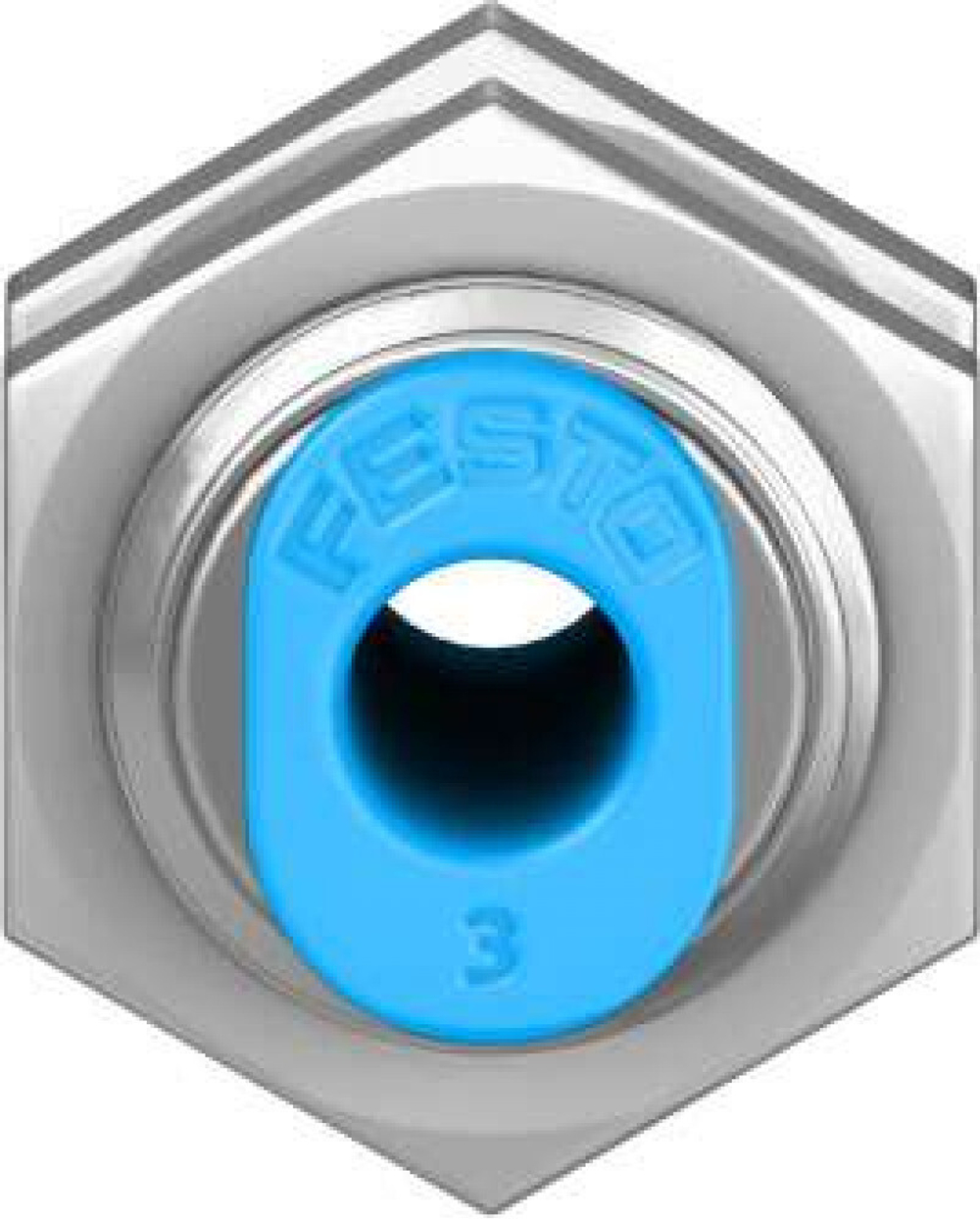 Муфта цанговая для панельного монтажа прямая Festo QSMS-3 (комплект 10 шт)
