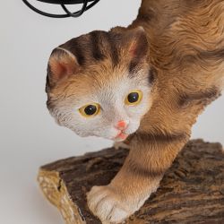 Светильник уличный ЭРА ERASF22-01 на солнечных батареях садовый Кот Акробат 37 см | Садовые декоративные светильники