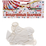 Воздушные шары»Сердце» 10»/25 см (набор 5 шт), белый