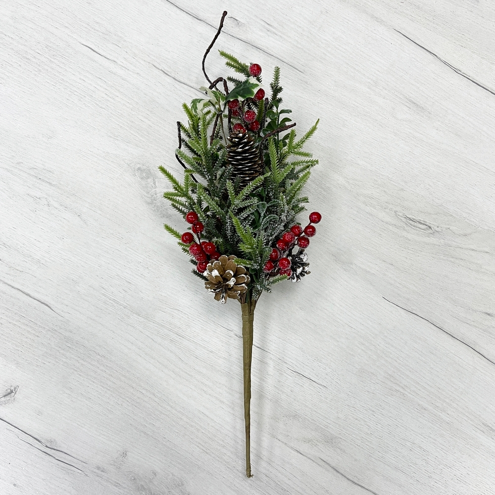 Ветка еловая 48см ChristmasDeLuxe зеленая