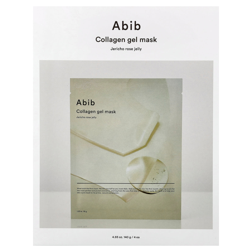 Abib, гелевая маска с коллагеном, иерихонская роза, 4 шт. по 35 г (1,23 унции)