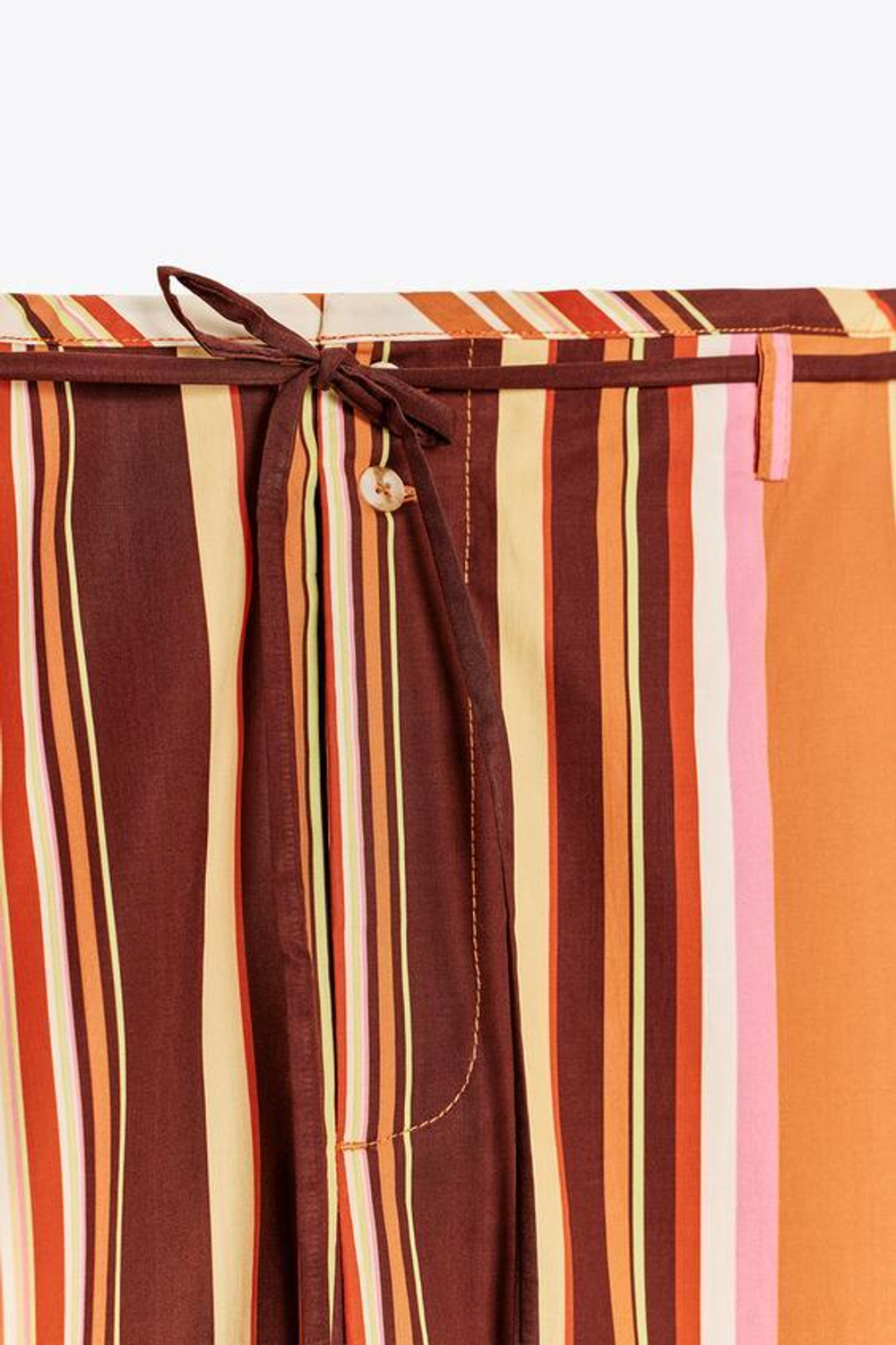 ZARA БРЮКИ КЛЕШ В ПОЛОСКУ — ZW COLLECTION, РАЗНОЦВЕТНЫЙ