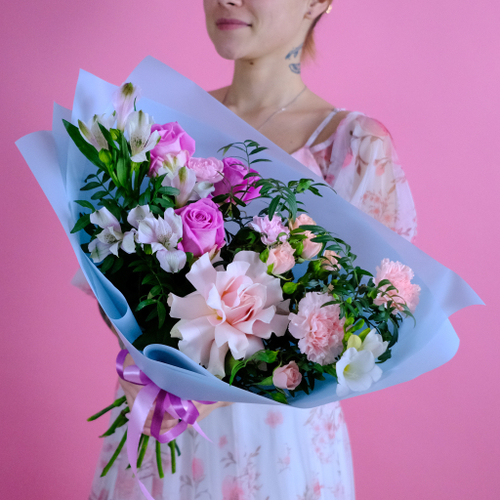 Купить Нежный букет с французской розой #919