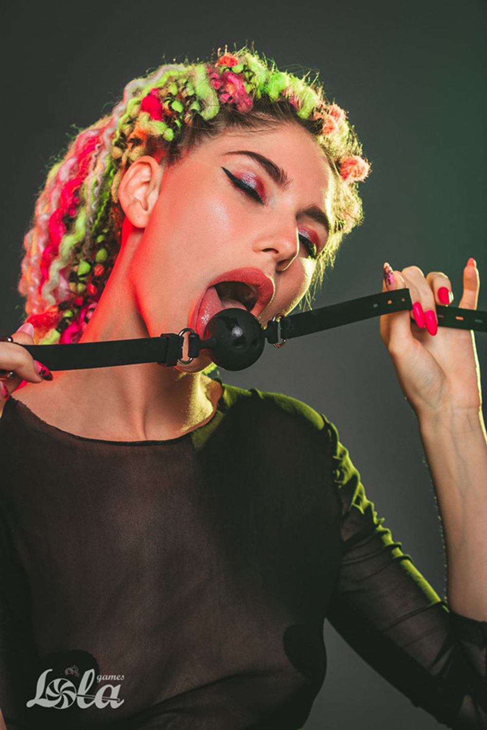 Черный кляп-шарик 5см размер L Lola Games Party Hard Charmer 1152-03lola