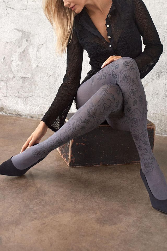 Колготки с цветочным принтом Grace