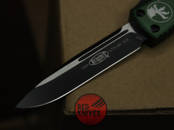 Нож Microtech UTX-85 A+++ S/E Standard - зеленая рукоять, стандартный черный клинок
