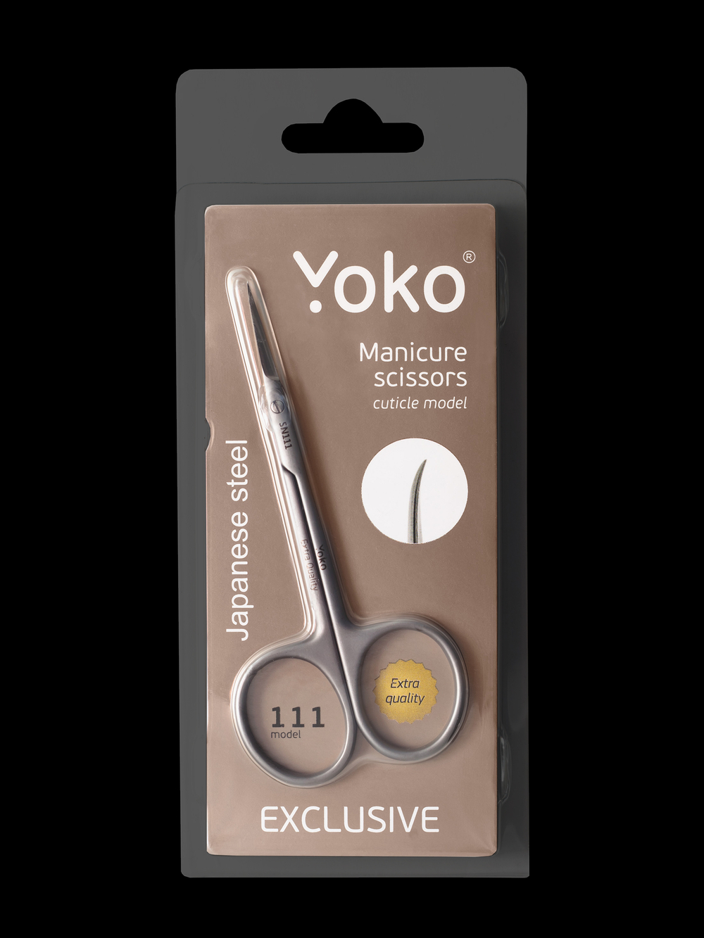 Ножницы YoKo 111 для кутикулы с загнутыми кончиками серия Exclusive