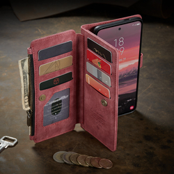 Многофункциональный чехол-кошелек CaseMe 3 in 1 Matte Wallet для Samsung Galaxy S25 Edge