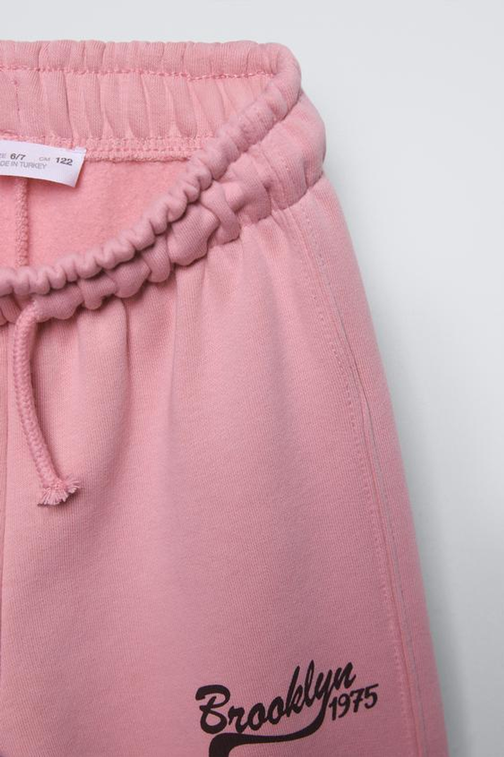 ZARA БРЮКИ WIDE LEG ИЗ МЯГКОЙ ТКАНИ С НАДПИСЬЮ, РОЗОВЫЙ