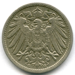 10 пфеннигов 1907 г. G Германия М-н VF-XF