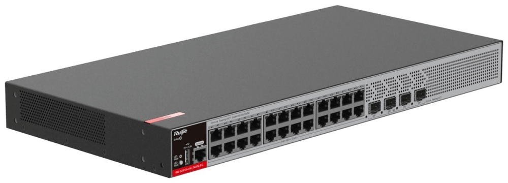 КОММУТАТОР RUIJIE RG-S2915-24GT4MS-P-L MANAGED L2+ POE+ (24 X 10/100/1000 RJ45; 4 X 2.5GE/1GE SFP PORTS 370W POE)