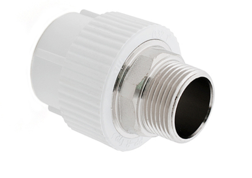 Муфта комбинированная под ключ PPR наружная резьба  32х1,  белый, RTP (40/5)
