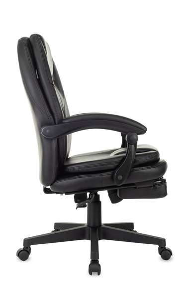 Кресло руководителя Бюрократ CH-868N-BF черный эко.кожа крестов. пластик подст.для ног