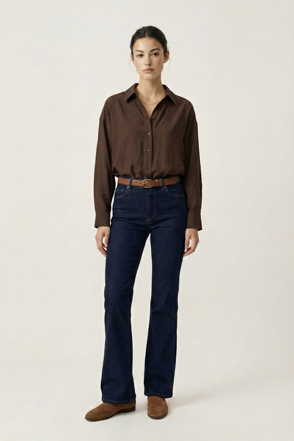 Рубашка оверсайз из вискозы