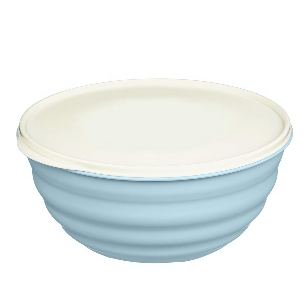 Миска круглая "Latina" 3,2л с крышкой (голубой)