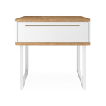 Тумба прикроватная на ножках ROYAL 5201 эко (Дуб Кантри-Белый-р.золото)