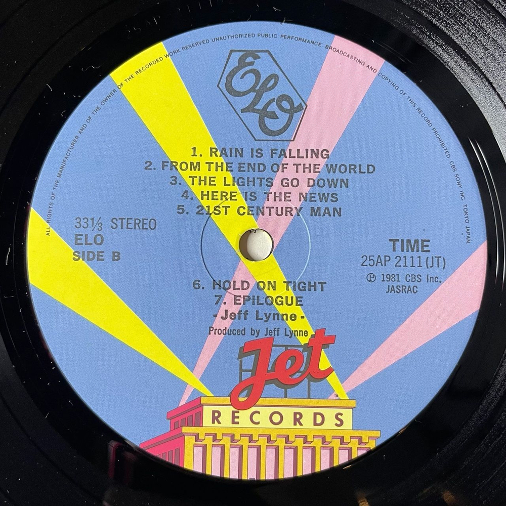 Винтажная виниловая пластинка LP ELO Electric Light Orchestra Time (Japan 1981) (Obi) (Shrink) Ticket To The Moon 25AP 2111