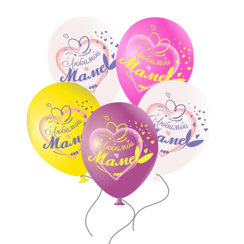 Шар 12" Ассорти Любимой маме Sp 10 шт