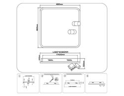 Ambrella Потолочный светодиодный светильник с пультом управления LineTech FL5115