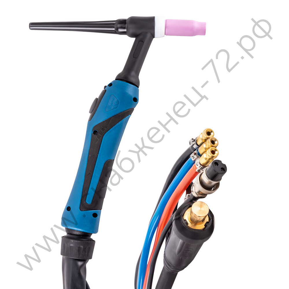 Varteg Горелка TIG-18 8м (разъем 35мм2, с кнопкой, ж/охл.) (пр-во FoxWeld/КНР)