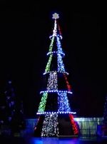 Светодинамическая елка сегментная, встроенное освещение - "Сибирская" 27 м