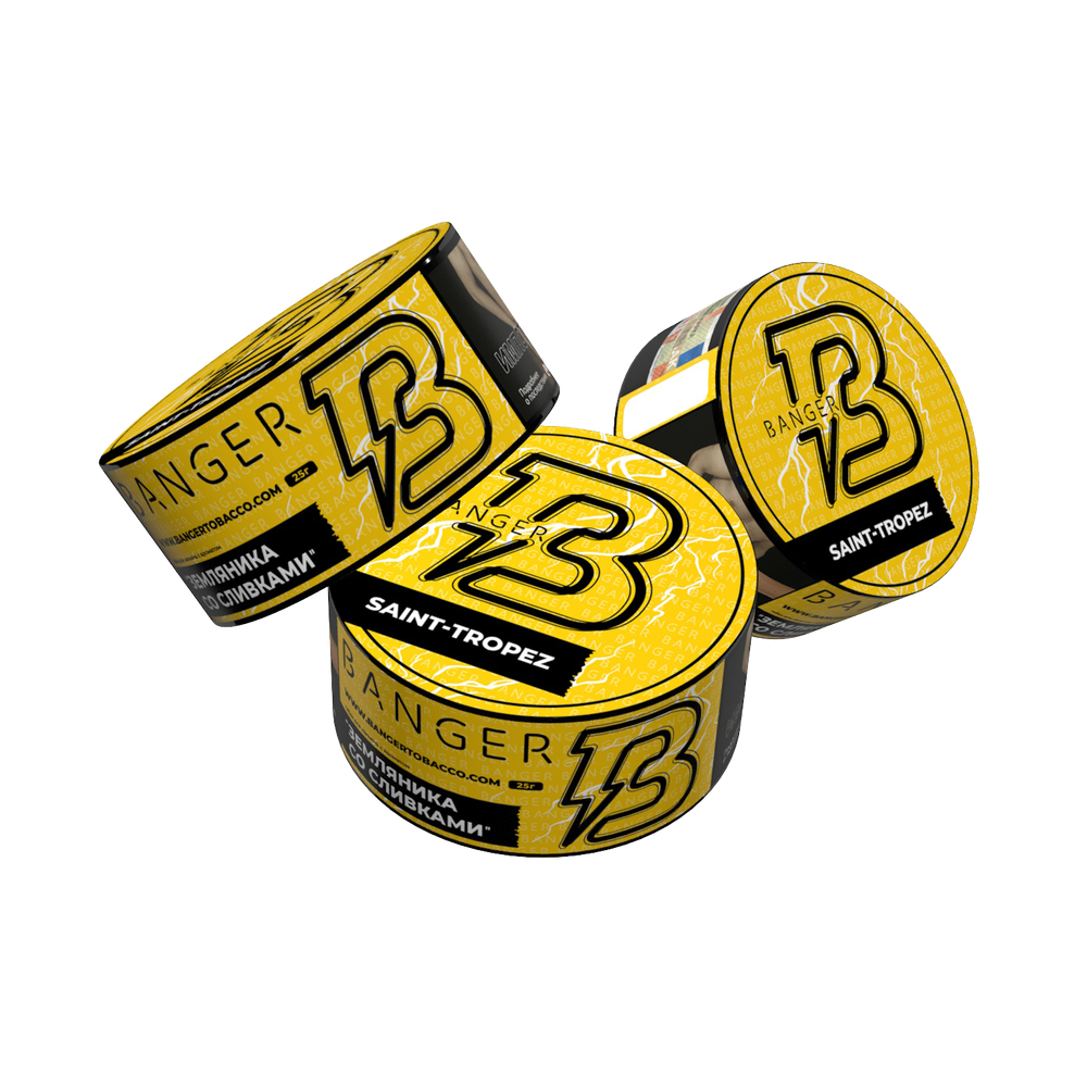 М. Табак для кальяна Banger  Saint-Tropez (Земляника со сливками) 25 гр.