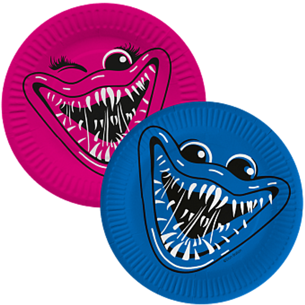 Распродажа Тарелки (7''/18 см) Зубастики Синий Фуше 6 шт.