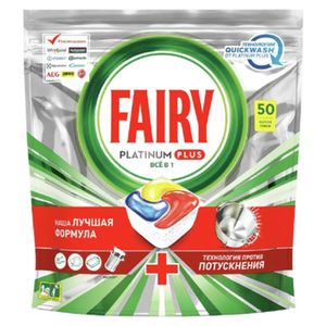 Таблетки для посудомоечной машины FAIRY Platinum Всё в 1 50 таб/упак