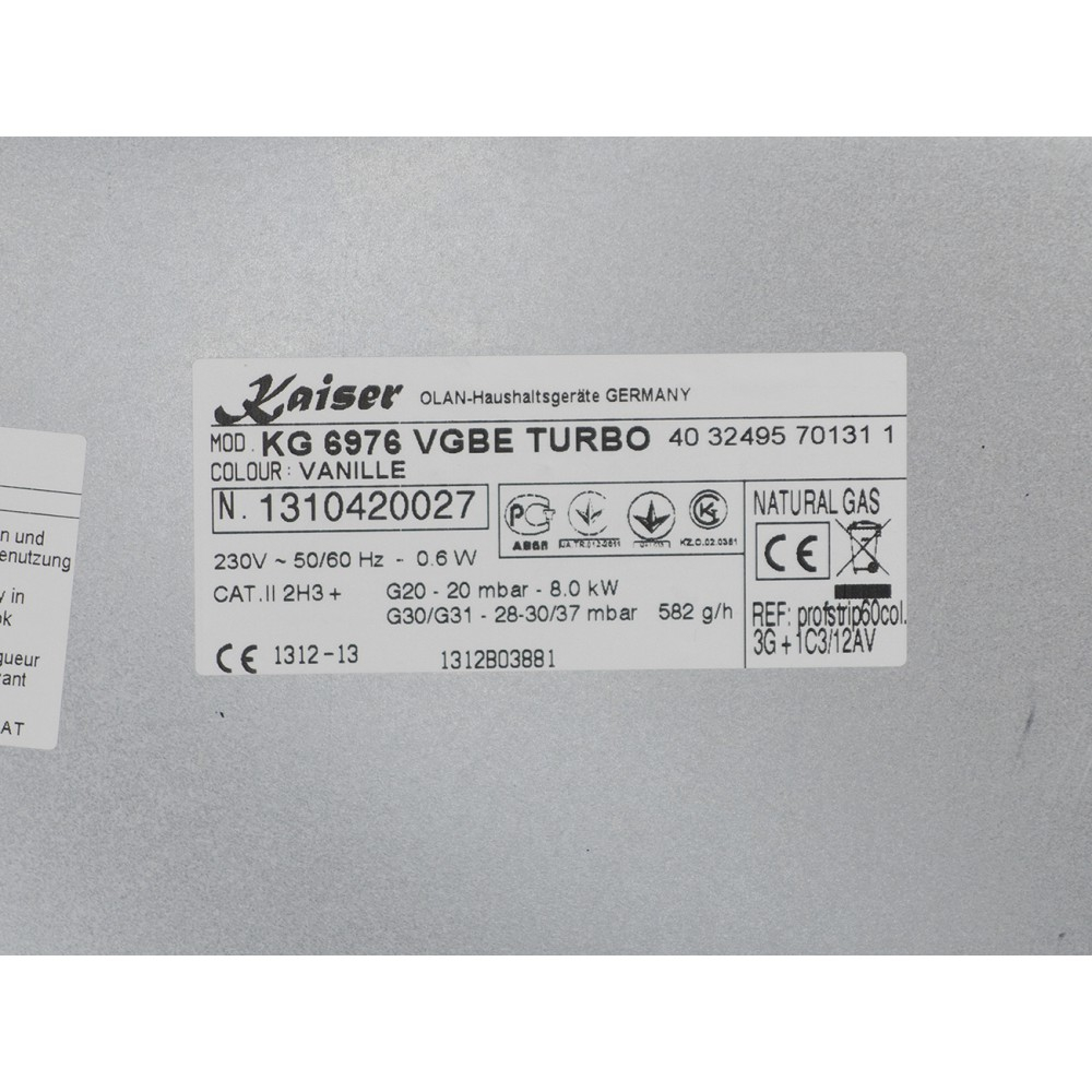 Газовая варочная поверхность Kaiser KG 6976 VGBE Turbo