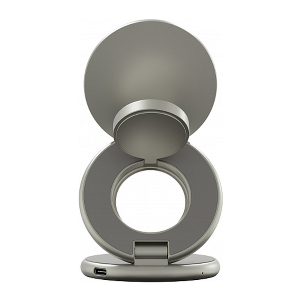 Зарядная станция MagSafe Magssory Disc Pro Signature Edition для iPhone, Apple Watch и AirPods (Qi2) Беспроводная зарядка: Qi 15 Вт, Qi 5 Вт, магнитное крепление для быстрой зарядки Apple Watch (Qi 5 Вт). Проводная зарядка: нет. Сертификация Qi2. Отсутств