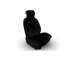 Накидки сидений МЕХ иск - Перед CarFashion (2шт) -"LAMA FRONT" 22325 - черный