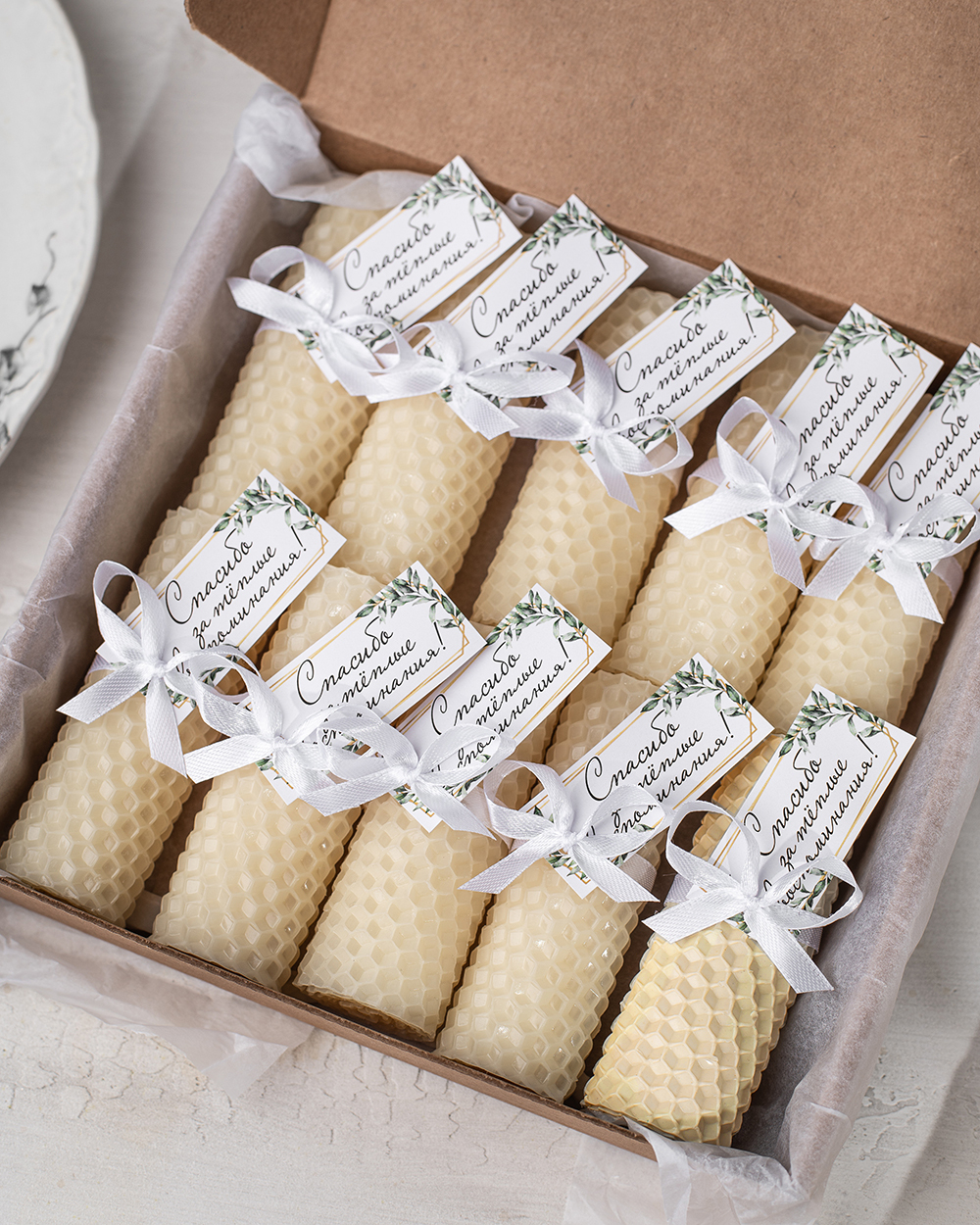 Свеча-бонбоньерка в подарок гостям