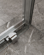 Душевой уголок Cezares MOLVENO-AH-11-150/100-C-Cr-IV, 150х100х195, профиль хром, стекло прозрачное