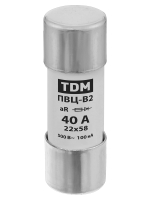 Плавкая вставка ПВЦ-B2 22х58 aR (быстродействующая) 40А TDM SQ0729-0058