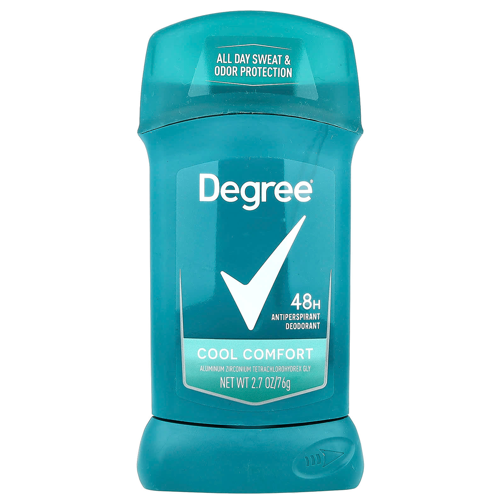 Degree, Дезодорант-антиперспирант на 48 часов, прохладный комфорт, 76 г (2,7 унции)